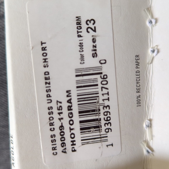 Agolde Criss Cross Upsized Denim Jean Shorts in Photogram Black - Picture 15 of 16